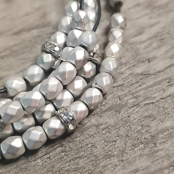 Silver and rhinestone bracelet - Picture 4 of 4